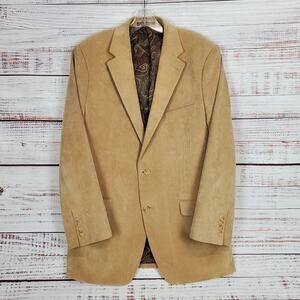 Lauren Ralph Lauren Men's 42R Cordoruy Tan Blazer Sport Coat Professor Jacket